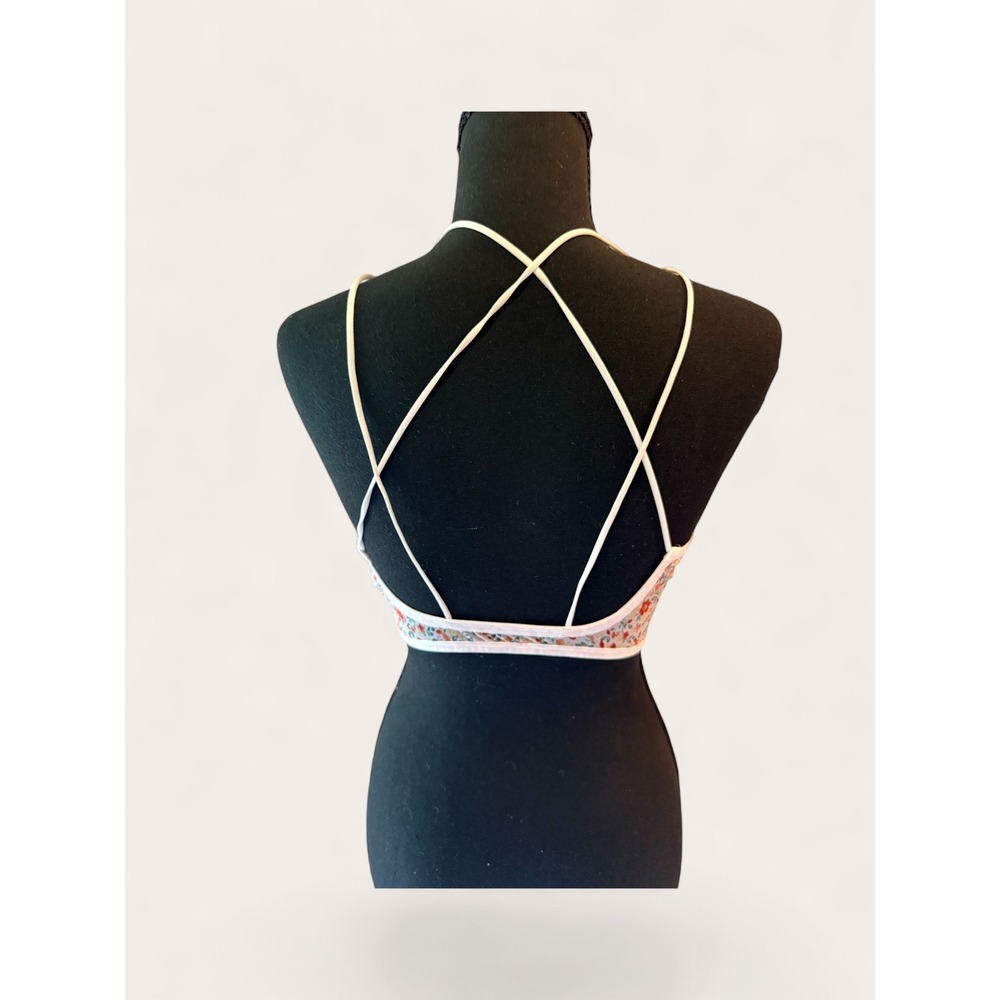 "Peach Petal Crush" Gilly Hicks Floral Mesh Bralette Coquette Aesthetic Large - Picture 3 of 7